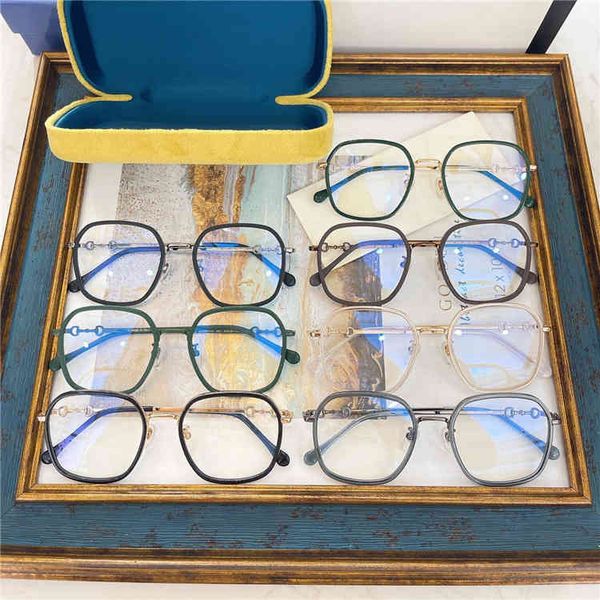 

75% off high version g ni ni's same plain face full irregular myopia flat lens frame can be equipped with degree gg0966, White;black