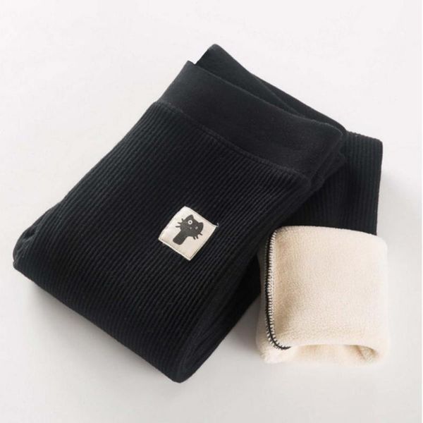 

women's pants & capris simple korean style plush lining leggings women autumn winter animal pattern, Black;white