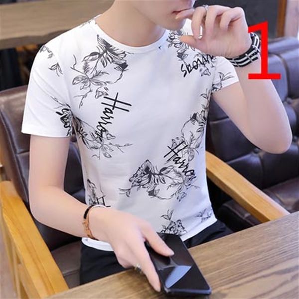 

2021 summer new trend shirt collar men's short sleeve vg hk8c, White;black
