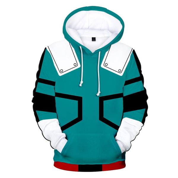 

men's hoodies & sweatshirts print my hero academia men/women 3d harajuku hip hop sweatshirt, Black