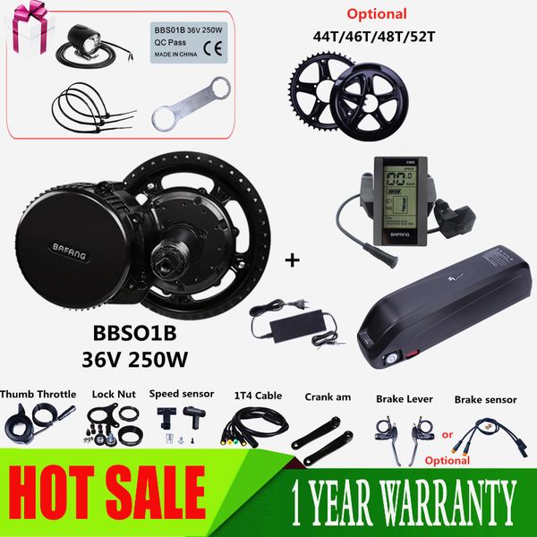 

bafang 36v 250w bbs01b mid drive motor electric bike conversion kit with lock 36v 13ah 15ah 17.4ah 21ah bicycle battery in cell