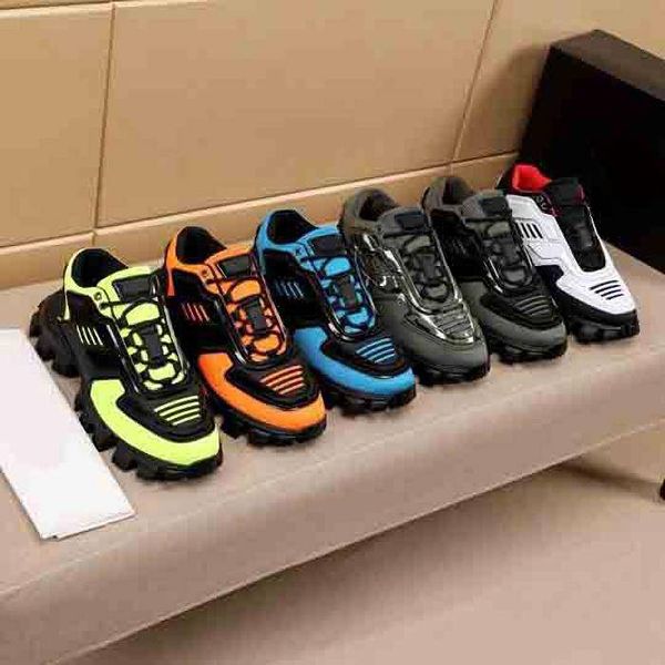 

2021 casual shoes genuine striped fashion men platform catwalk daddy shoe with box dust bag size 35-45, Black