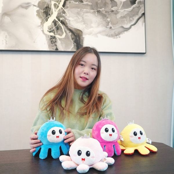 

girlfriend gift plush toy double-sided flip doll