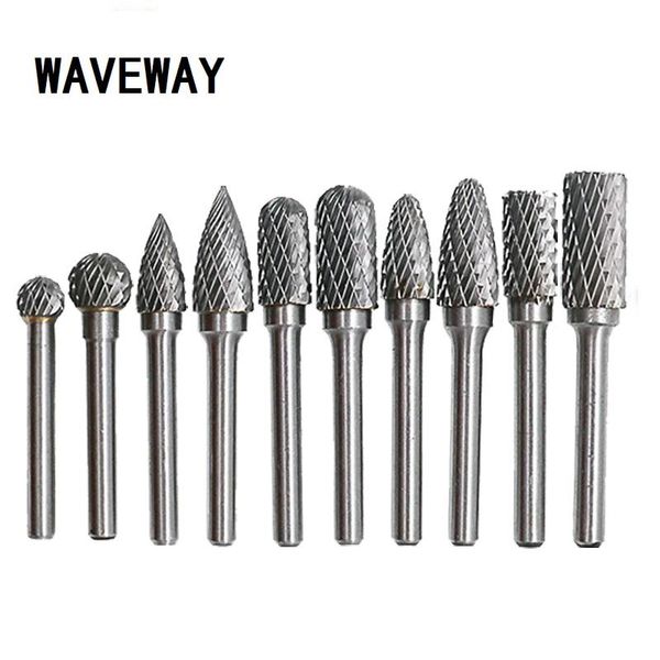

professional drill bits waveway 6mm hss routing router set dremel carbide rotary burrs tools wood stone metal root carving milling cutter