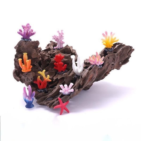 

2pcs aquarium decoration dsimulation aquatic coral reef ornament fish tank landscaping aquascape landscape decor accessories