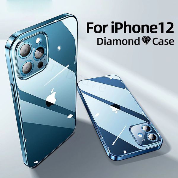 

lx brand clear case for iphone 12 11 pro max glass+tpu shockproof full lens protection cover on iphone 12 mini 11 pro max transparen case