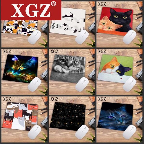 

mouse pads & wrist rests xgz big promotion 22x18cm cartoon cute cat head cool designs table pad lapcomputer gaming keyboard mousepad ani
