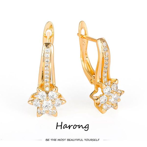 

stud fashion gilded copper crystal earrings female aesthetic luxury metal earring jewelry accessories for woman girl gift, Golden;silver