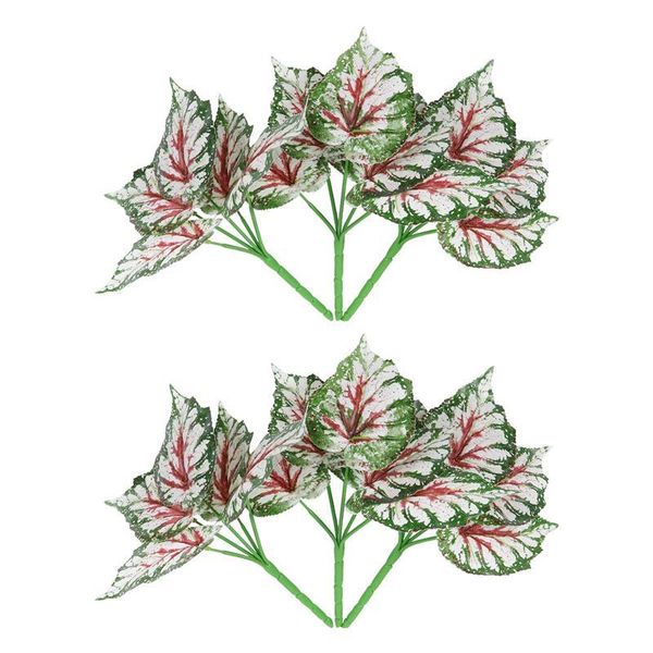 

6pcs artificial white plant ornament creative fresh potted bonsai decoration