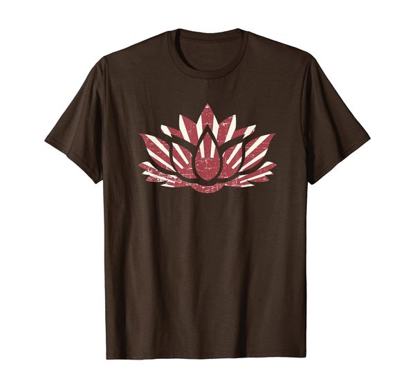 

lotus flower yoga spiritual sun rising distressed t shirt, White;black