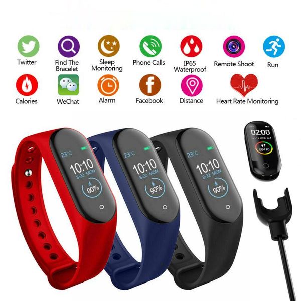 

2020 m4 smart band wristband blood pressure heart rate monitor pedometer sports bracelet
