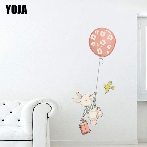 

wall stickers yoja 23Ã56.2cm holding a gift creative decor funny home room decal accessories 8ws0398