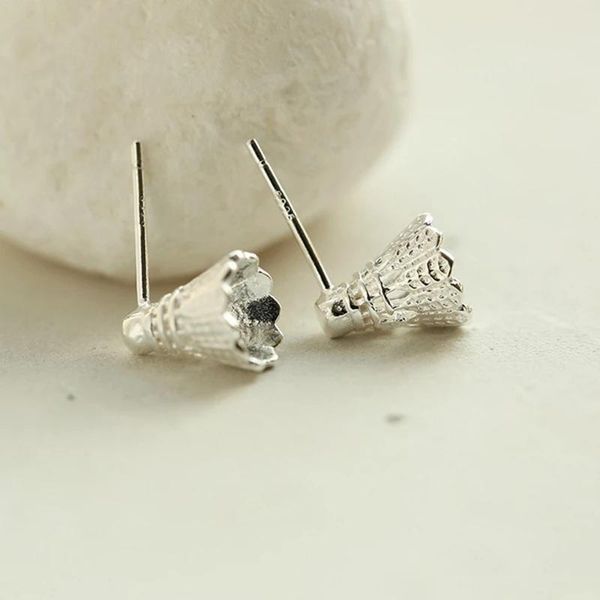 

stud simple personality fashion creative design female badminton earring accessories, Golden;silver