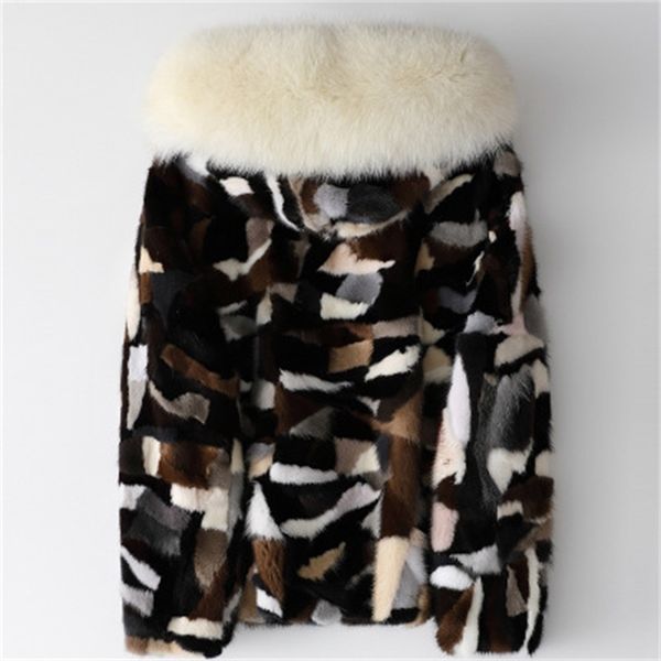 

2021 female short fall and winter mink fur coat h6 iwkb, Black
