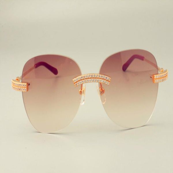 

2021 lightweight endless luxury metal blue/white row sunglasses diamond double 3524012 sunglasses luxury arm glasses shipping umge, White;black