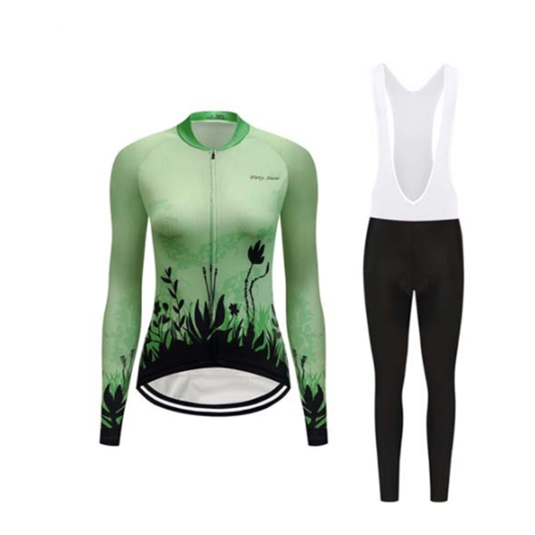 

racing sets women spring and autumn cycling wear long-sleeved jacket trousers suit four styles optional leisure comfortable, Black;blue