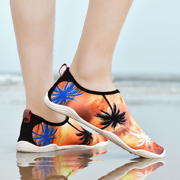 

men aqua shoes breathable water shoes summer barefoot shoes woman quick dry swimming socks beach slippers outdoor sneakers, Black