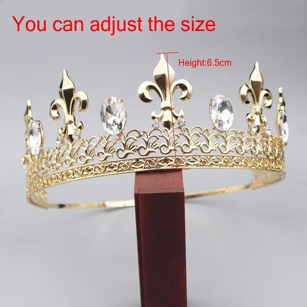 

adjustable tiara crown for men pageant prom king diadem headpiece wedding hair jewelry acc qylboo