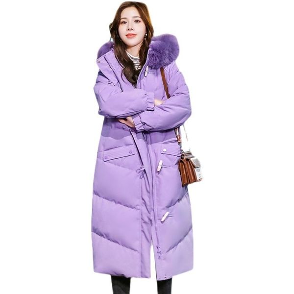 

women's down & parkas winter coat women warm puffer jacket hooded jackets for 2021 female midi long clothes chaquetas para mujer hly133, Black
