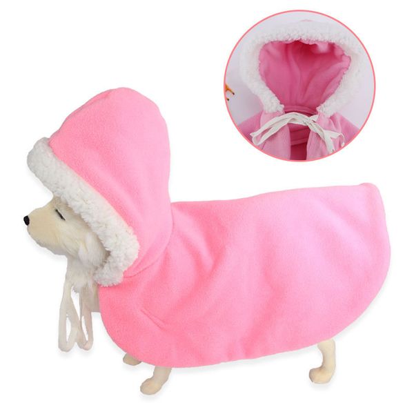 

bt selling solid color pet cloth dog cloak lovely hooded cat