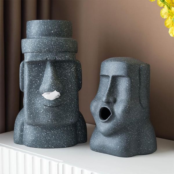

tissue boxes & napkins easter island box creative character model holder modern living room decor table decoration accessories