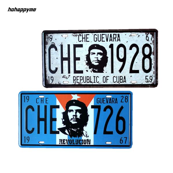 

15x30 cm license plates che guevara 1928 antique bar signs mural decorative metal plate vintage plaque