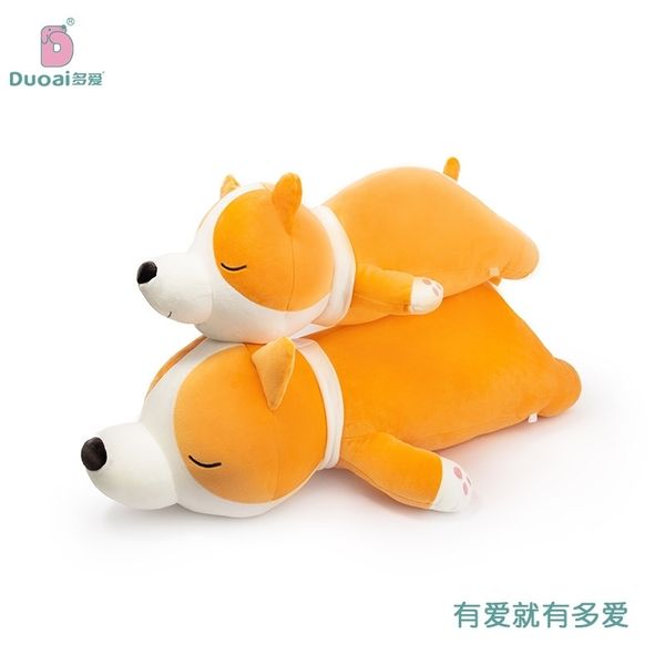

cute corky husky plush toy girl sleeping long pillow doberman cloth doll gift