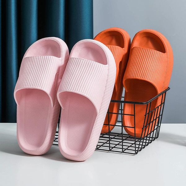 

slippers platform shoes summer women home thick bottom non-slip woman slides ladies bathroom mute, Black