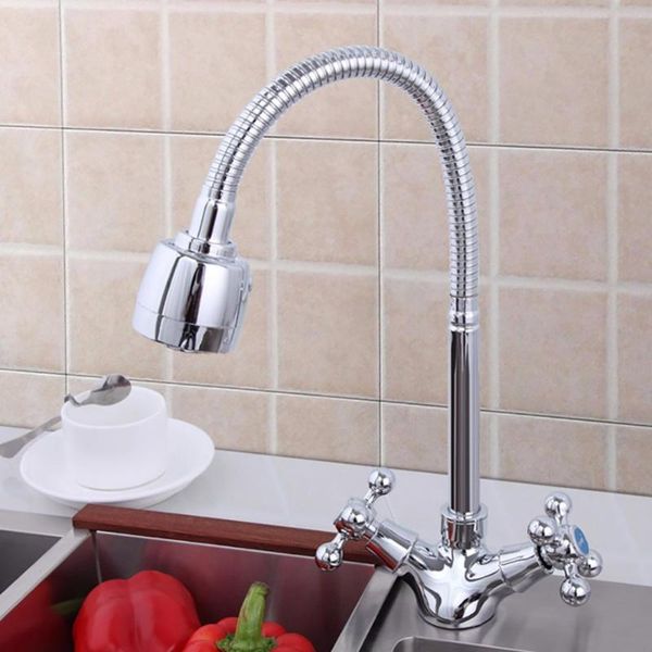 

kitchen faucets home improvement dual handle cold & water pull-down brass deck mounted commercial sink faucet