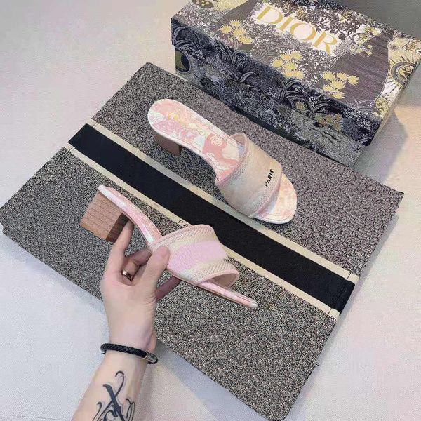 

2021 women sandals slippers embroidery designers slides sandal floral brocade flip flops striped beach leather dazzle flower slipper loafers, Black