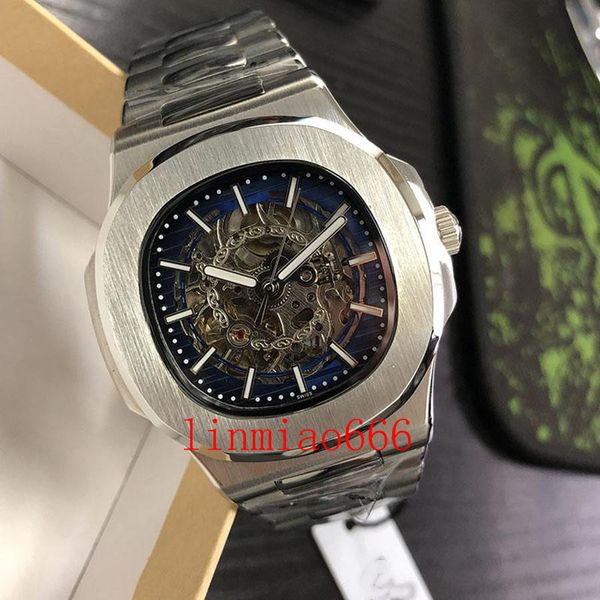 

2021 mens automatic mechanical watches 41mm full stainless steel sapphire super luminous waterproof wristwatches, Slivery;brown