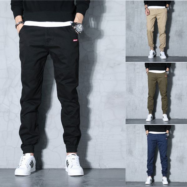 

2021 new newly designer fashion khaki navy blue streetwear hip hop joggers pants men trousers wor5