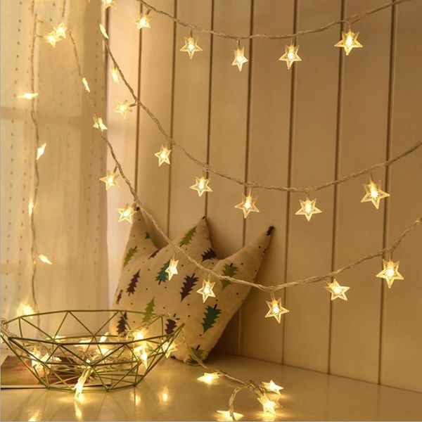 

10m/20m/30m/50m garland led star string lights christmas festoon fairy decoration for wedding holiday party new year 110v 220v