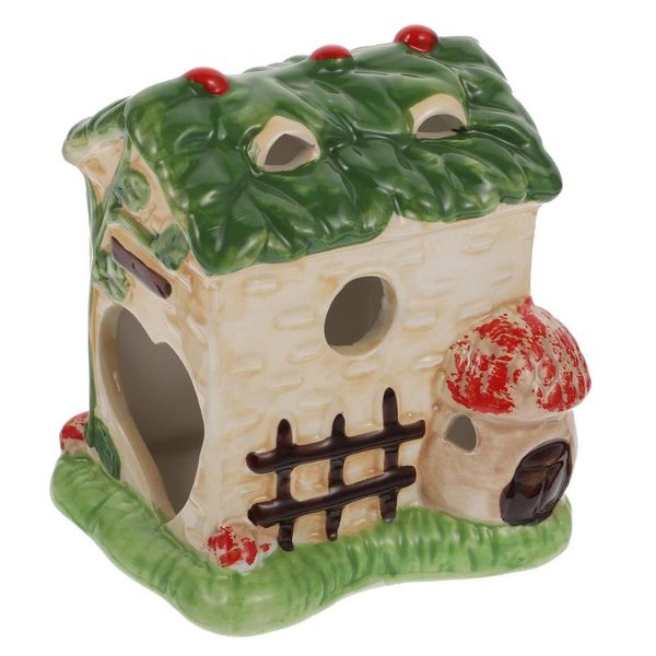 

small animal supplies 1pc ceramic hamster house nest cool sleeping bed pet