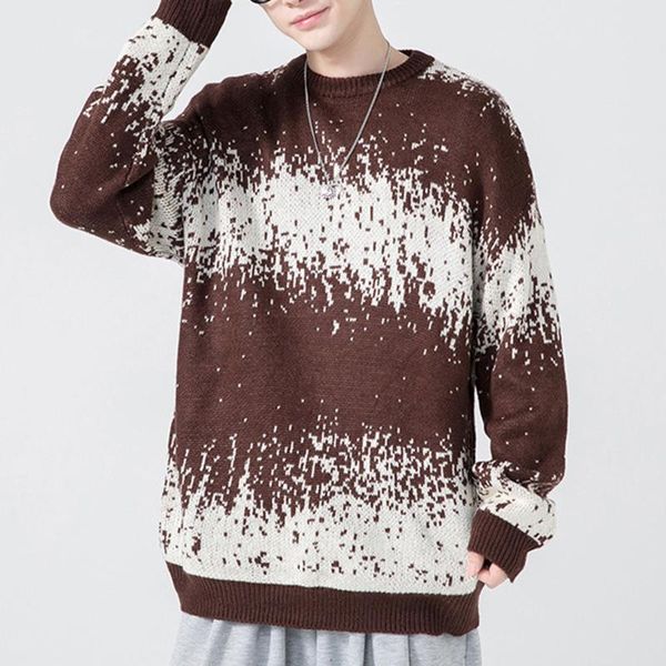 

men's sweaters sweater male art retro 2021 fashion autumn and winter student japanese diamond jacquard pullover, White;black