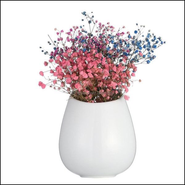 Pflanzgefäße, Töpfe, Gartenbedarf, Terrasse, Rasen, Zuhause, 16 cm hoch, großer weißer Blumentopf, Wand-Keramikvase für getrocknete Blumen im Innenbereich