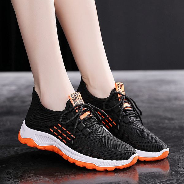 

women's shoes sports new 2021 spring and summer flying woven breathable outdoor leisure korean fashion student women's running