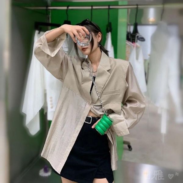 

women's jackets sunscreen clothes suit shirt coat thin summer 2021 fashion loose, and high-grade, Black;brown
