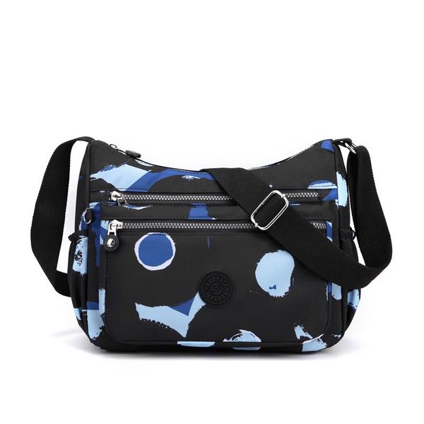 

evening bags simple big colorful printing nylon shoulder bag women lightweight large capacity zipper handbag wild practical casual female