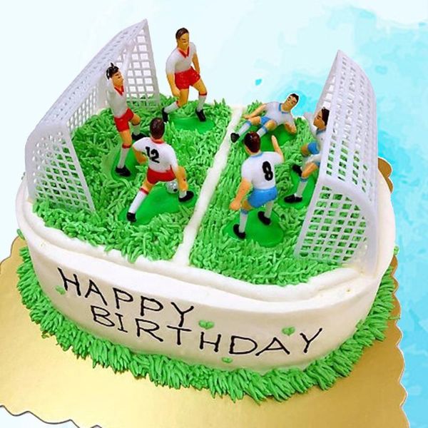 

other festive & party supplies 8pcs creative football cake er soccer player decor birthday mold set for boys (6pcs players and 2pcs gate