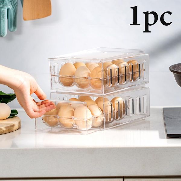 

storage bottles & jars 12 grid transparent home kitchen space saving container fresh dustproof drawer-type holder refrigerator eggs box tray