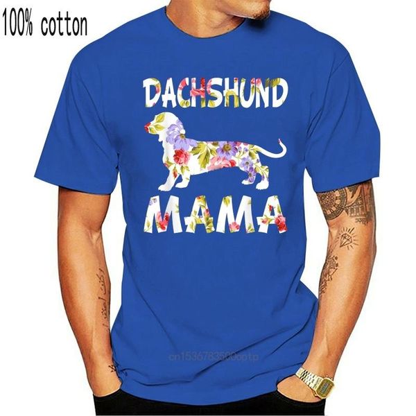 

women's t-shirt mama dog mom flower weiner cute funny gift, White