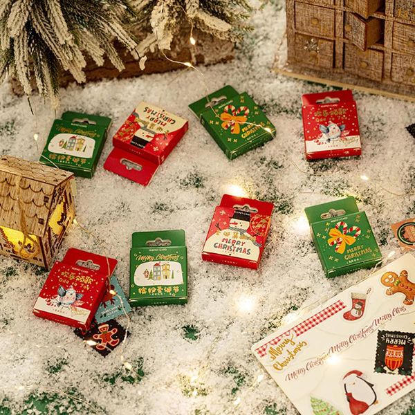 

gift wrap 46pcs christmas scrapbooking stickers merry series label sticker diy diary decoration po stationery