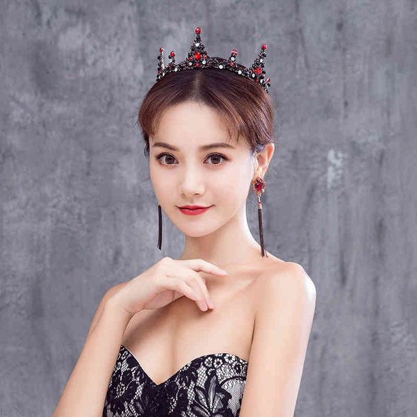 

wedding hair jewelry accessories tuan ming crown baroque full circle bride headdress dress performance, Slivery;golden