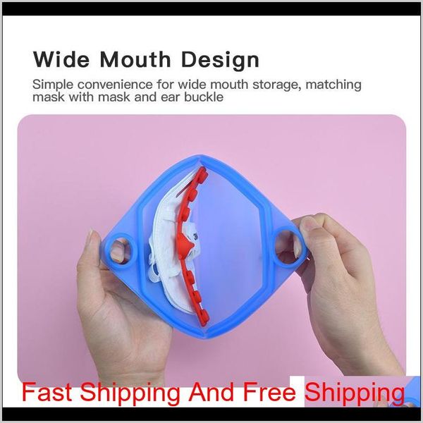 

portable food-grade sile mask case face masks box holder container mask storage box organizer folder bag prot qylilq tore2010