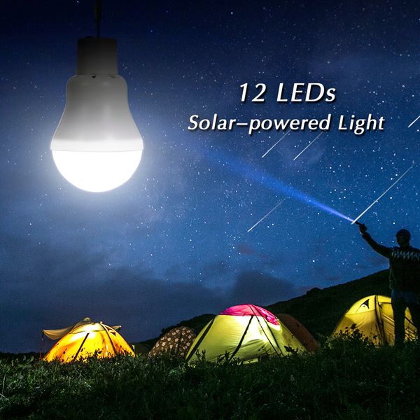 

2021 new portable 12 led charged solar energy light panel powered emergency garden lamp in the open air fishing camp ds5k