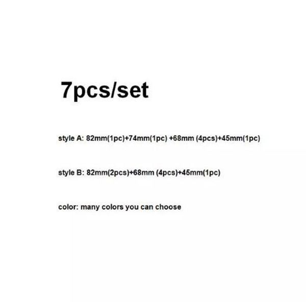 

7pcs/set 82mm front emblem+ 74mm rear badge + 68mm(4pcs) wheel center caps+45mm steering wheel stickers blue /black white