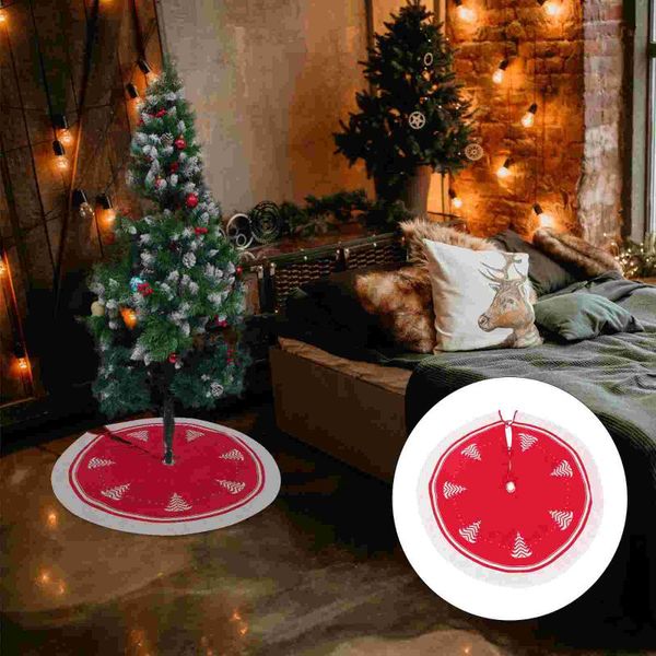 

christmas decorations 1pc plush knitted xmas tree skirt carpet delicate mat