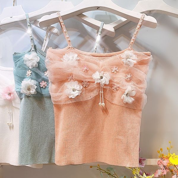 

slope outer mail for female woman cropped knitting camisole ladies short shirt e2wc, White