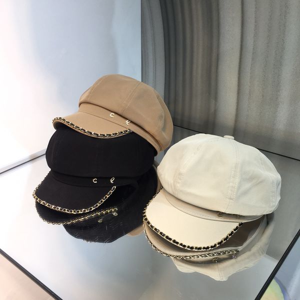 

designer berets women autumn hat lightweight and breathable octagonal caps 3 colors, Blue;gray